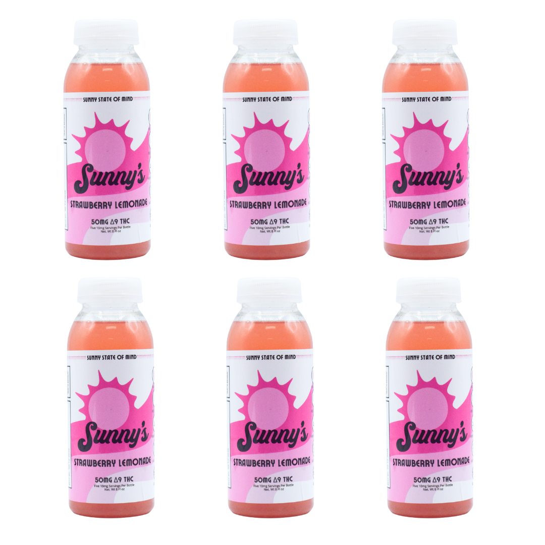 Sunny’s Delta 9 THC 50MG Beverage Strawberry Lemonade 6/pk (online only)